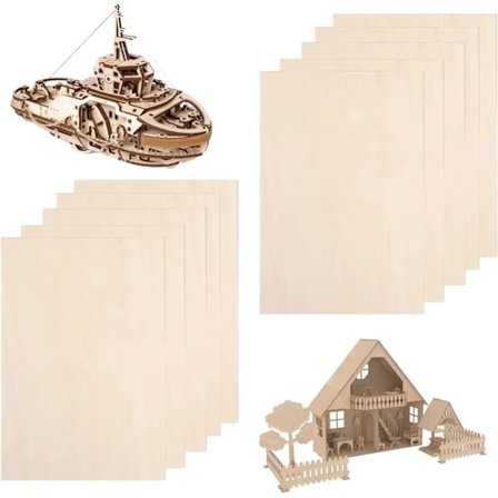 Vaneri, 10 kpl 200 X 300 X 2 mm, DIY Käsityö, Pyrografia, Lentokonemalli Puulevy, Puukyltti