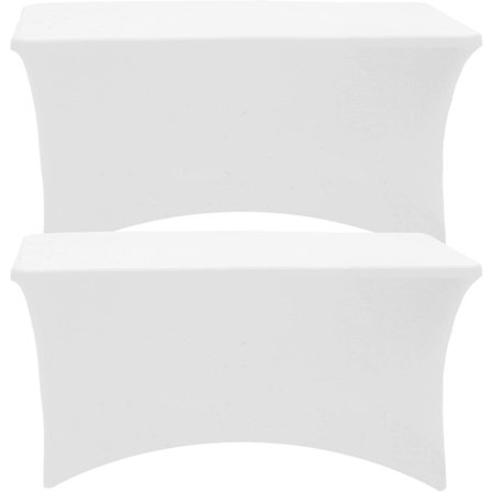 2-pak 1,2 meter bord universal passende elastisk dug stretch stof lycra dug til fester, fejringer, bryllupper og arrangementer - champagne