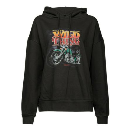 Pinko, Shrornile Cotton sweatshirt shirt Zwart, Dames, Maat:S