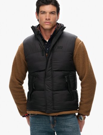 Superdry Tech Padded Gilet - Black - M