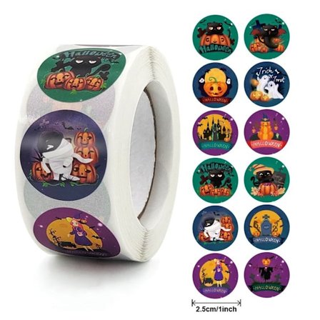 Halloween-klistermärken Pumpaetiketter Klistermärke STYLE 5 STYLE 5