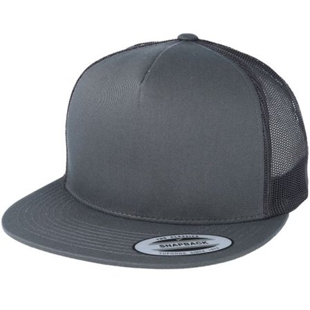 Yupoong - Grå snapback Keps - Classic Charcoal A-Frame Snapback Trucker @ Hatstore