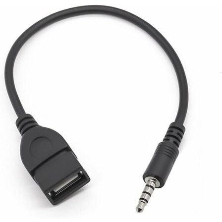 USB til Jack Adapter fra USB 2.0 til 3,5 mm Han Auxiliary Stereo Audio Jack Konverter USB Jack Musikkabel Stik, Velegnet til Bilradio, Audio C