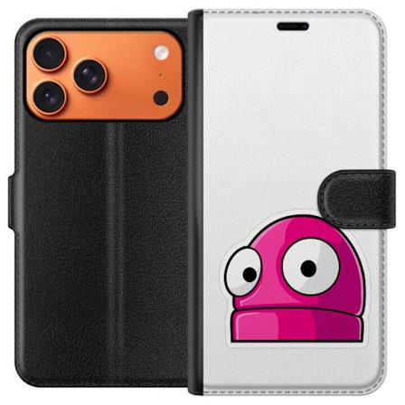 Kompatibel Tegnebogsetui til Apple Apple iPhone 17 Pro Max Rosa tegneseriefigur med store øjne i legende og humoristisk stil