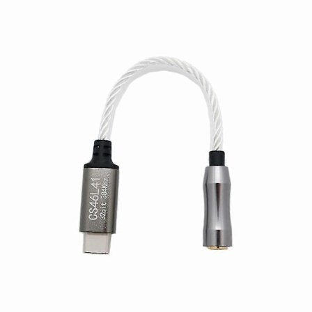 Type-c Til 3,5 mm Hifi Digital Hovedtelefonforstærker Cs46l41 Chip Dekodning Dac Lydadapterkabel Til