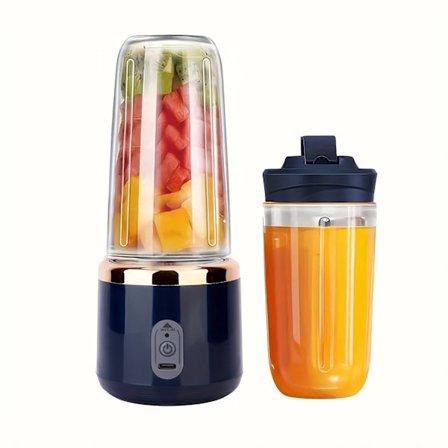 Mini Bærbar Juicer Blender USB Oppladbar 6-Blads 430G Kapasitet Rustfritt Stål BR[D]