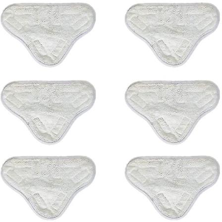 6 stk. Mikrofiber Dampmopp Rengøringspuder Udskiftning Dampmopp Kompatibel Til H2o X5 H20 Vaskbar