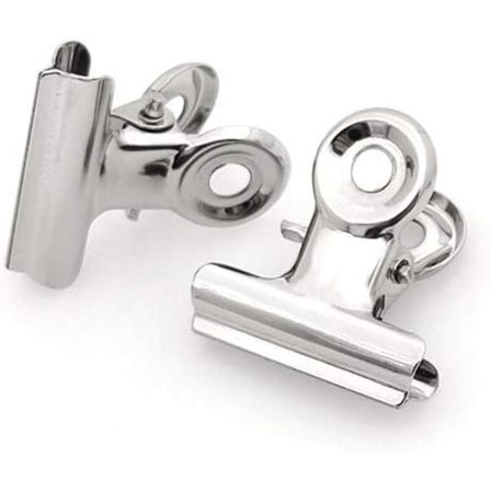 Paket med 30 små metallklämmor för papper, biljetter, etiketter, påsar, butik