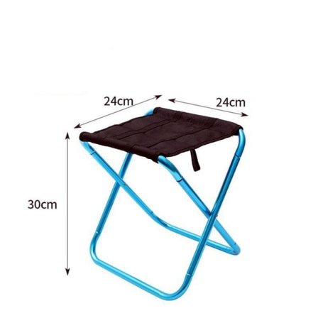 IC Camping hopfällbar stol i aluminium för fiske (blå)