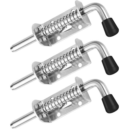 3 kappaletta pulttilukko ruostumattomasta teräksestä jousisalpa raskaan käytön jousisalpa autotallin oveen, puutarhan portteihin, kaappiin