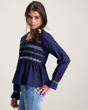 RYVLS Serena LS Blouse Blå Toppar/Blusar Tjej - Kids Brand Store