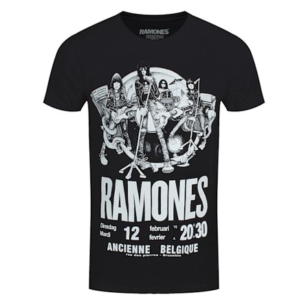 Ramones Unisex Adult Belgique T-Shirt L Svart