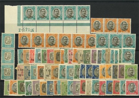 Island - Dubletsamling på 1 indstikskort - Ubrugt