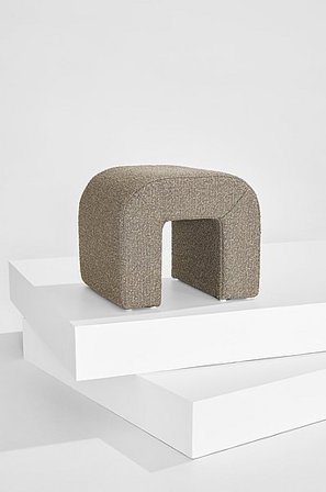 Jotex - Poef Van Bouclé 45x41 Cm Mokka Mokka - Odette - Koop Pastill - Meubels bij Jotex