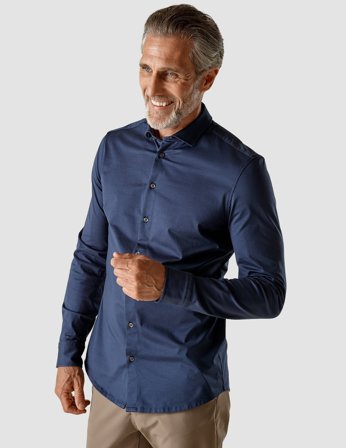 Shaping New Tomorrow - Classic Shirt - Navy - Slim Fit - Herren - Größe S