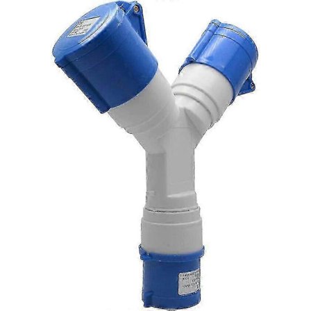 2-vägsadapter 3-polig kontaktkåpa 16A 220V Industriell IP44 - Grenuttag Husvagnar/Husbilar/Båtar, Byggarbetsplats, Kontakt Industriellt Strömuttag