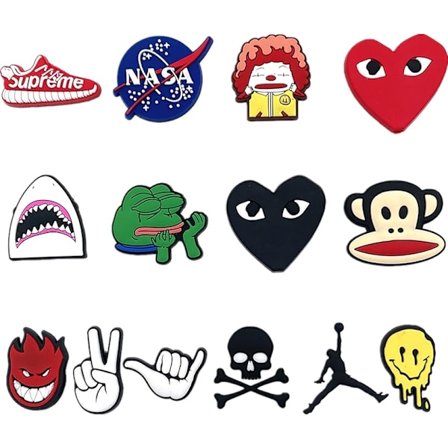 Skotilbehør Dekoration - DIY Sæt med Legering Knapper til Drenge og Piger, Armbånd, Sko Dekoration, Julefavoritter til Halloween Fest