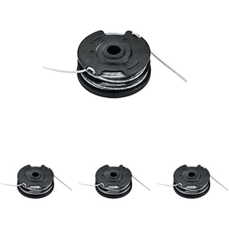 4-pakning - Kompatibel med Bosch F016800351 Refill og integrert linjespole 6 m lang Ø 1,6 mm linjetykkelse for trimmere