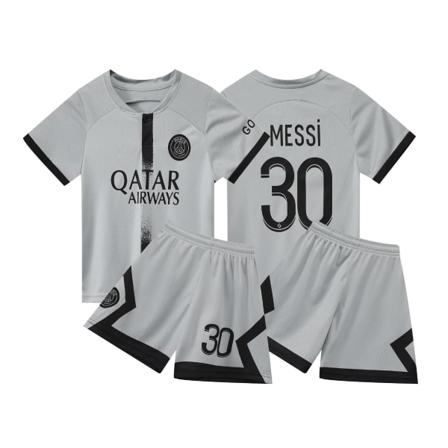Fotbollsdräkt Set Barns Baby Barn Barnkläder Tröja Printed Grundskola Student Fotboll Träning Klass Lag Uniform Dagis 23 Paris Gray 30 Size 22 (120-