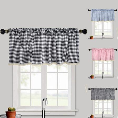 Korta Gardinpaneler Som Delar Köksgardiner Blue 74*91cm