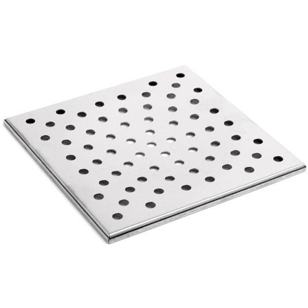 TEBO Details 003046 Firkantet sigte hvid 200x200 mm, Indendørs afløb