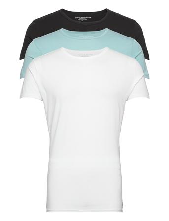 Stretch Cn Tee Ss 3Pack Underwear Night & Loungewear Pyjama Tops Multi/mønstret Tommy Hilfiger