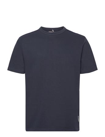 Nelson Organic Tee Ss T-shirts Short-sleeved Marineblå Fat Moose*Betinget Tilbud