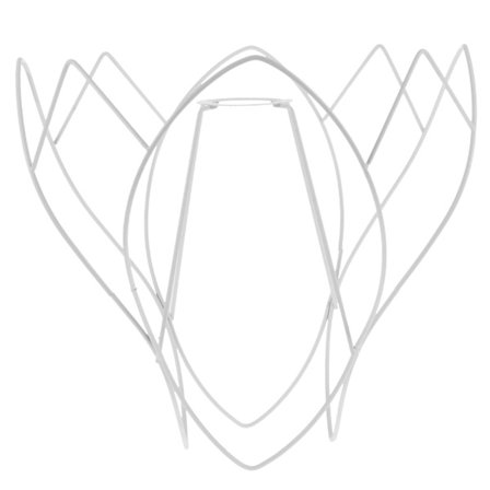 Trådlampskärm ram DIY E27 lykta DIY ljuskrona lampskärm tillbehör (26.00X26.00X26.00CM, vit)