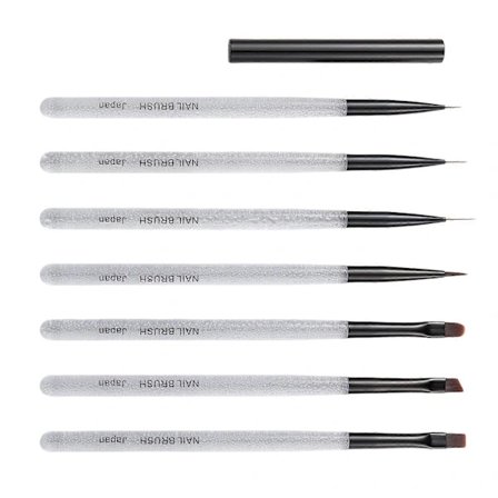 Neglbørstesett for neglekunst Liner Pensler 7STK Tynn Neglekunst Pensel for Neglegeler Polsk Malingsdesigner Lett å Bruke Flerfarget