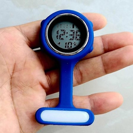 Unisex Sygeplejerske Læge Hospital Medicinsk Personale Alarm Lysende Brocher Pins Digital Elektronisk FOB Lommeure Hængeur Gaver