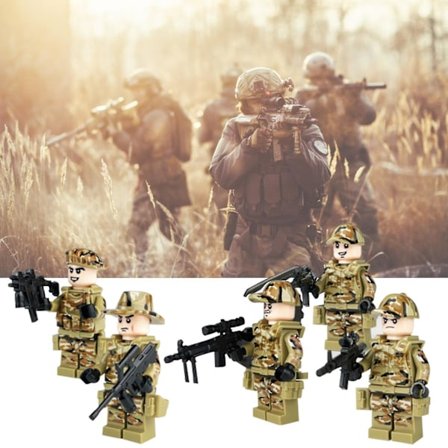 Mini Figures For Boys, Building Blocks, Mini Figures, Gun, Machine, Military