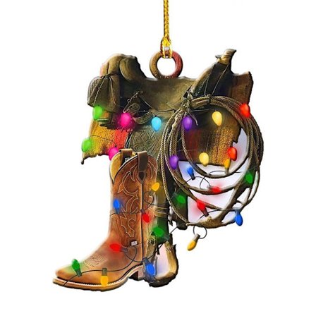 Mordely Hatt Stövlar Ornament Xmas Tree Hängande Skylt F-3PCS F-3PCS