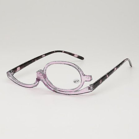 Sminkebriller med forstørrelse, forstørrende sminkebriller for seniorer, forstørrende klappbare kosmetiske lesebriller for kvinner