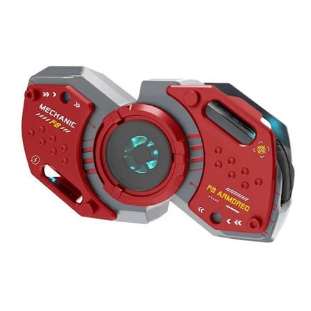 Blutooth Hörlurar Stereo Headset LED-ljus HIFI In-Ear Röd