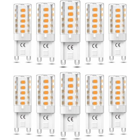 10 st G9 LED-lampa Dimbar 5W Varmvit 3000K G9 LED-lampor Halogenekvivalent 50W AC110/220V [Energiklass F]