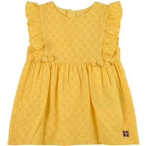 Carrément Beau Yellow Embroidered Dress 2 Years - Dresses - 2 years - Yellow - Mädchen