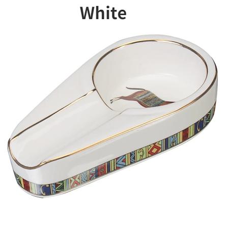 Cigar Askebæger Mode Single Home Cigar Tilbehør Bærbare Keramiske Askebægre Fire Farver Valgfrit White