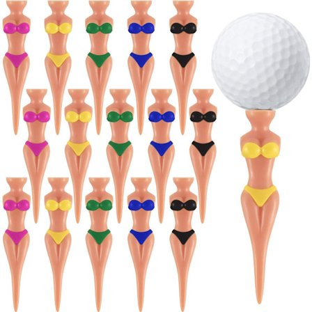 15 sjove golf tees med bikinipiger, 76 mm (3 tommer)