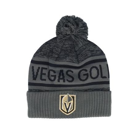 Fanatics - Grå pom Lue - Authentic Pro Rink Charcoal/Black Pom @ Hatstore
