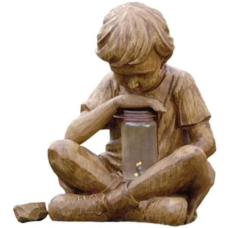 Poika patsas puutarhakoriste Vintage veistos taide hartsi käsityö koriste ulkoilmaan pihalle terassille