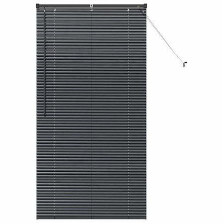 Väntande aluminiumfönster - vidaXL - 85x175 cm - Svart - Matt finish - Manuell funktion - Utomhusmontering