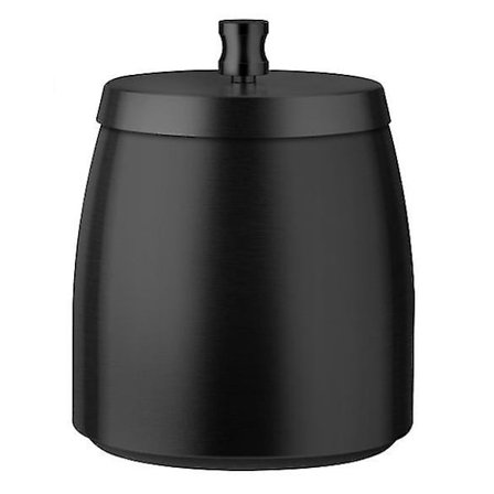 Askebeger i rustfritt stål med lokk, svart askebeger utendørs askebeger