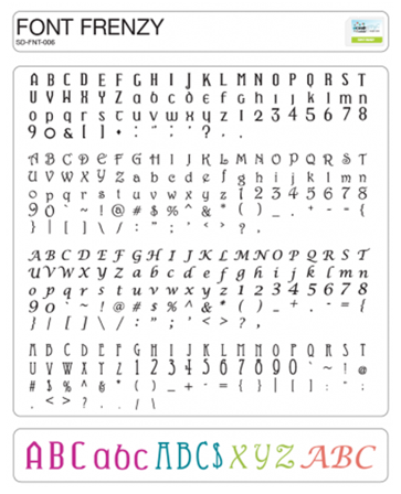 Craftwell Font Frenzy Image Card