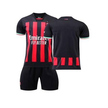 AC Milan hemmatröja 2022-2023 Fotbollströja Fotbollssatser Set för barn Vuxna L