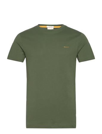 Contrast Logo Ss T-Shirt GANT Green
