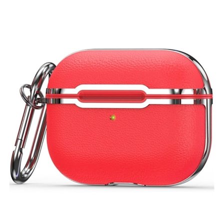 AirPods Pro 2 elektropläteringsfodral med spänne - Röd / Silver