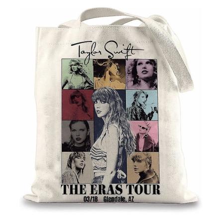 Taylor Swift The Eras Tour Canvas Shopping Bag Skulder Tote Shopper Vesker Gaver Til Ts Fans Musikkelsker