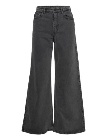 2Nd Frecla Tt - Charcoal Denim Leveälahkeiset Farkut Musta 2NDDAY