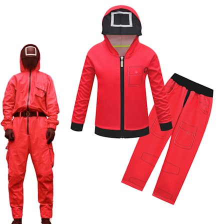 Squid Game 2 Barnchef Spelare Cosplay Kostym