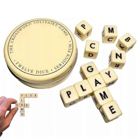 Krydsord Solitaire Spil, krydsord Solitaire Terninger, scrabble Spil Med Etui -DGJR